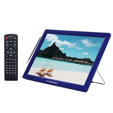 The TFT high resolution screen swivels and tilts for perfect enjoyment at any angle. . Trexonic portable tv